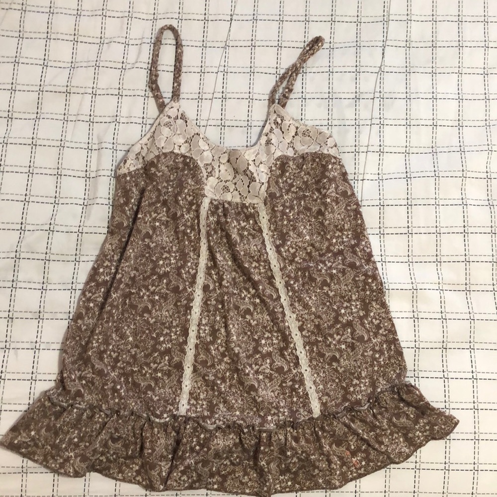 Lace paisley tank